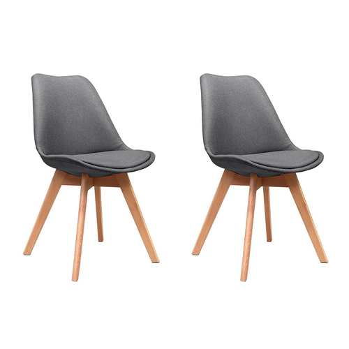 Artiss Dining Chairs DSW Retro Replica Eiffel Kitchen Chair Cafe Grey