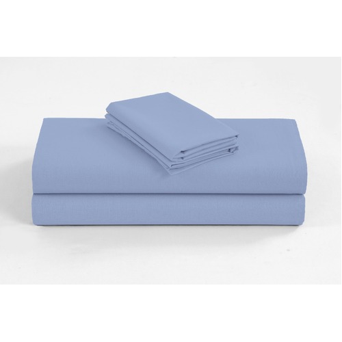 Elan Linen 1200TC Organic Cotton Sky blue double Sheet Set