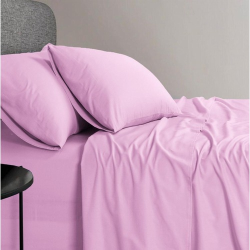 Elan Linen 1200TC Organic Cotton King Single Sheet Sets Pink