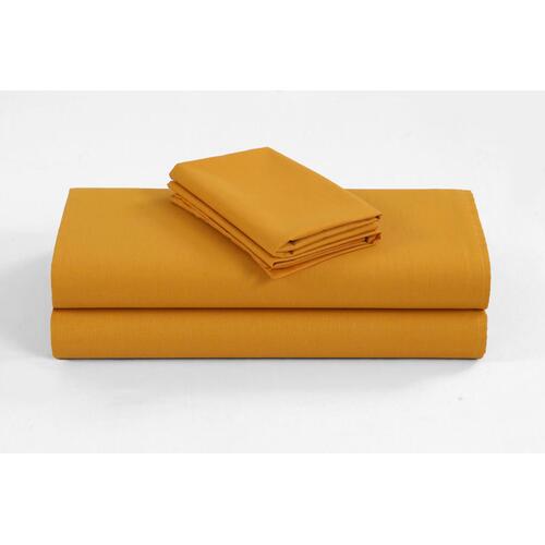 Elan Linen 1200TC Organic Cotton Queen Mustard Sheet Set
