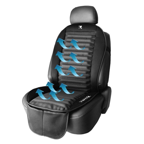 Cooling Car Seat Cushion with 3D Design & Cooling Fan Control - 12v DC