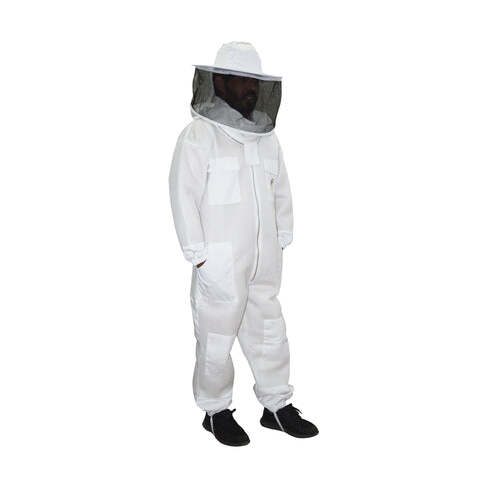 Beekeeping Bee Suit 2 Layer Mesh Round Head Style Ultra Cool & Light Weight - M