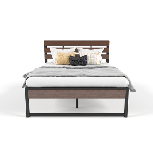 Ora Wooden and Metal Bed Frame Queen