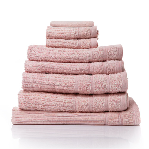 Royal Comfort Eden Egyptian Cotton 600GSM 8 Piece Luxury Bath Towels Set - Blush