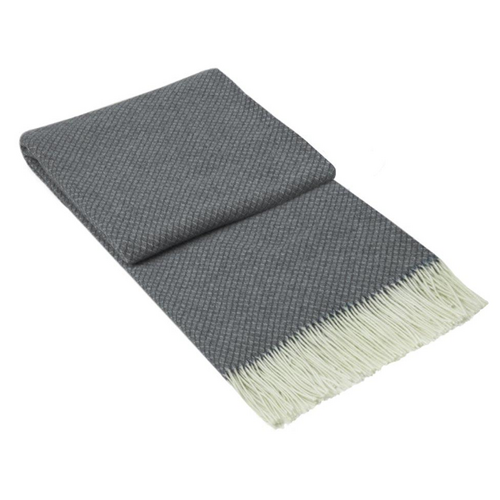 Chiswick Throw - Merino Wool/Cashmere - Grey