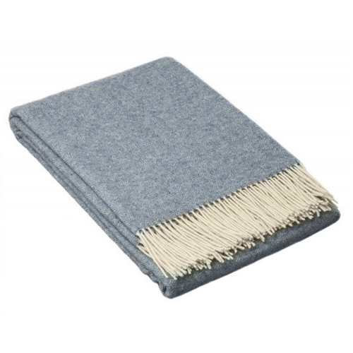 Hampton Throw - Merino Wool Blend - Blue