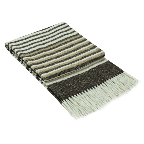 Richmond Throw - Reclaimed Wool Blend - Tan