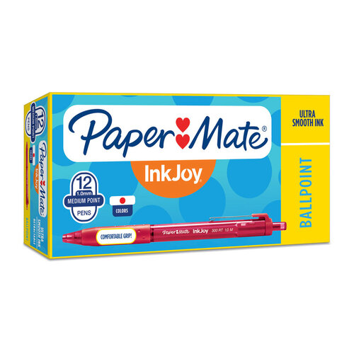 PAPER MATE InkJoy 300RT Ball Pen Red Box of 12