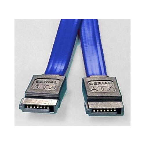 8WARE SATA 3.0 Data Cable 0.5m / 50cm Male to Male Straight 180 to 180 Degree 26AWG Blue CBAT-SATA3-180D