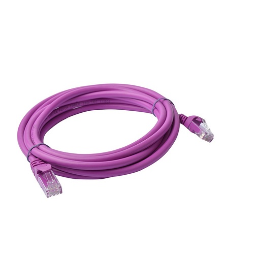 8WARE Cat6a UTP Ethernet Cable 3m Snagless Purple