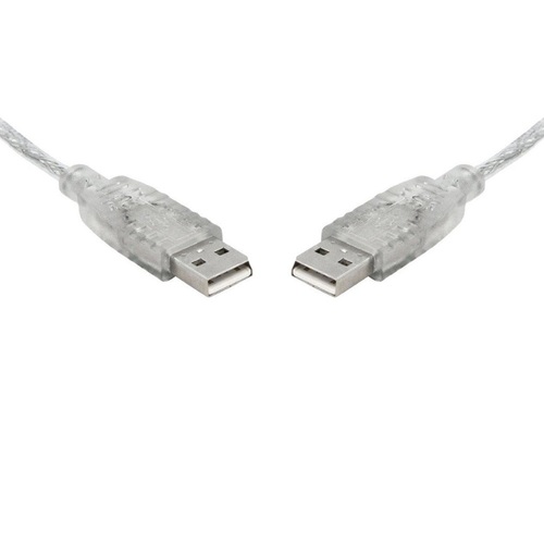8WARE USB 2.0 Cable 5m A to A Transparent Metal Sheath UL Approved