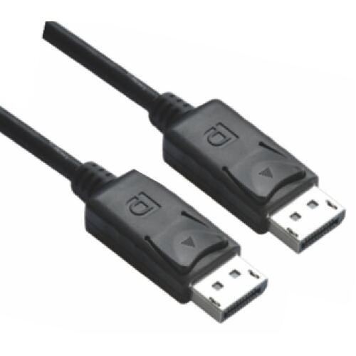 ASTROTEK DisplayPort DP Cable 1m - 20 pins Male to Male 1.2V 30AWG Nickle Plated Assembly type Black PVC Jacket RoHS CBAT-DP-MM-2M