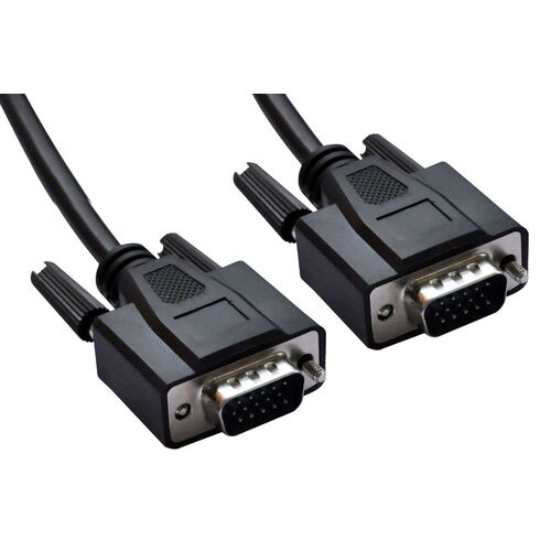 ASTROTEK VGA Cable 3m - 15 pins Male to 15 pins Male for Monitor PC Molded Type Black CBDB15SVGA3M