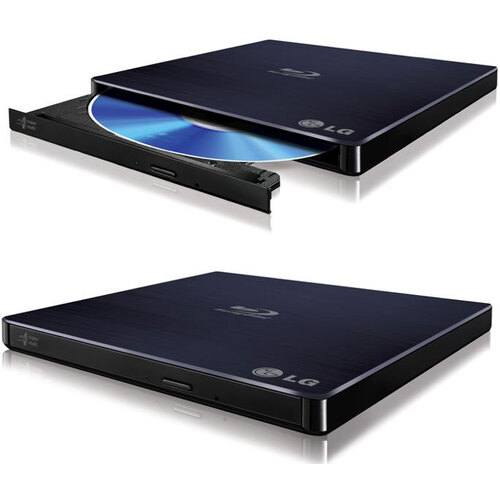 LG BP50NB40 8x Ultra Slim Portable External USB Blu-Ray Drive Burner - M Disc Silent Play 3D Jamless Play