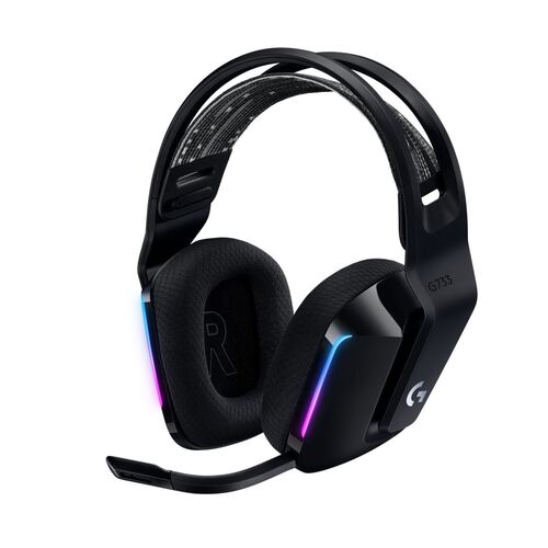 Logitech G733 Lightspeed Wireless RGB Gaming Headset Black USB, Frequency Response: 20 Hz-20 KHz - Detchable Cardioid Unidirectional Microphone