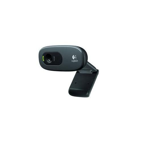 LOGITECH C270 3MP HD Webcam 720p/30fps, Widescreen Video Calling, Light Correc, Noise-Reduced Mic for Skype, Teams, Hangouts, PC/Laptop/Macbook/Tablet
