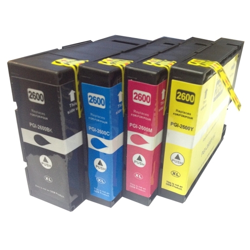 PGI-2600XL Premium Pigment Compatible Inkjet Cartridges Set of 4