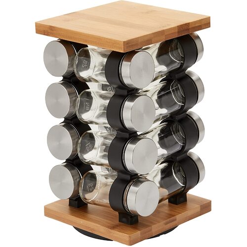 Spice Rack Organizer with 12 Pieces Jars for Kitchen