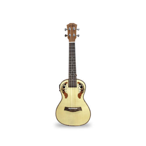 23" Concert Ukulele Guitar 12 Fret Spruce 4 String EQ UK23ACEQ