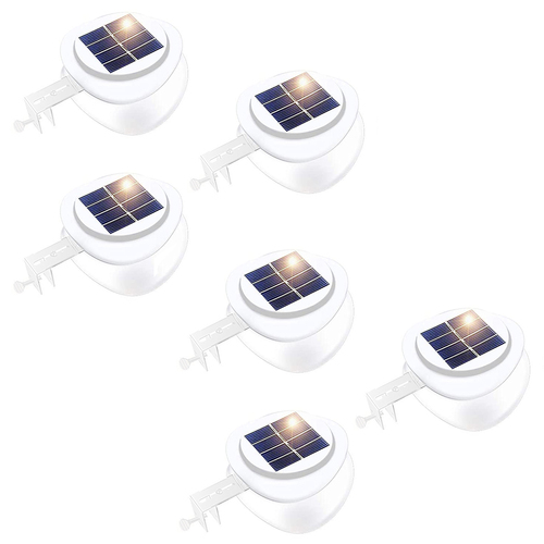 Solar Multipurpose Light (6-Piece, White) w/ Screw & Mount, Energy-Saving