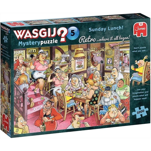 Wasgij Jumbo Retro Mystery 5 - Sunday Lunch! - 1000 pieces