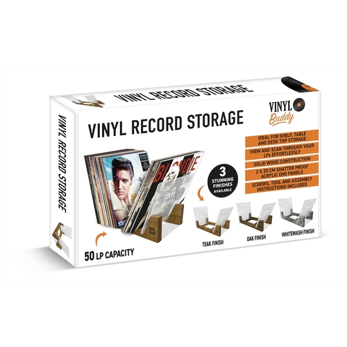 Vinyl Album Desk Rack Teak