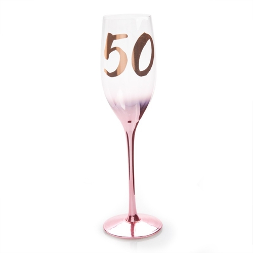 50th Birthday Blush Campagne Flute