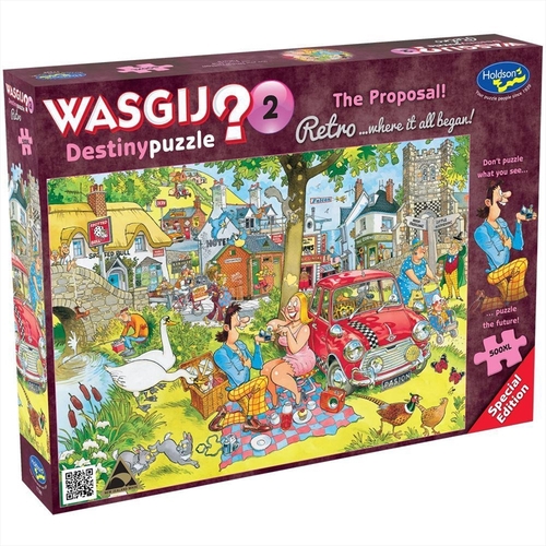 Wasgij 500 Piece XL Puzzle - Destiny Retro The Proposal