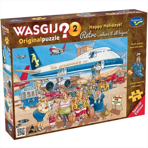 Wasgij 500 Piece XL Puzzle - Original Retro Happy Holidays