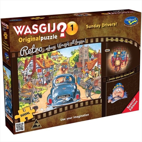 Wasgij 500 Piece XL Puzzle - Original Retro Sunday Drivers