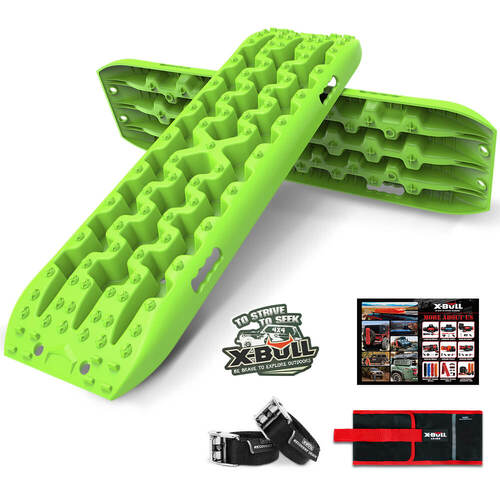 X-BULL Recovery tracks kit Boards Sand Mud Trucks 6pcs strap mounting 4x4 Sand Snow Car green GEN3.0