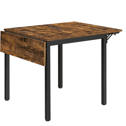 VASAGLE Folding Dining Table Drop Leaf Extendable Brown