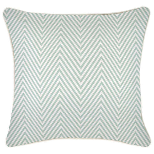 Cushion Cover-With Piping-Zig Zag Pale Mint-45cm x 45cm