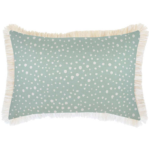 Cushion Cover-Coastal Fringe-Lunar Pale Mint-35cm x 50cm