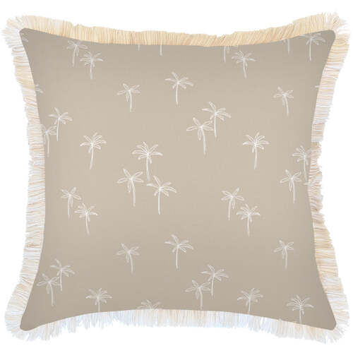 Cushion Cover-Coastal Fringe-Palm Cove Beige-60cm x 60cm