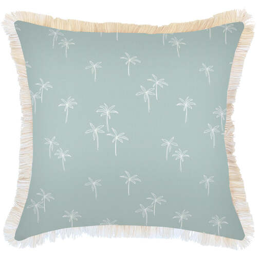 Cushion Cover-Coastal Fringe-Palm Cove Seafoam-60cm x 60cm