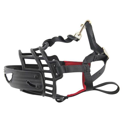 Large Dog Muzzle Guard - Anti Barking Biting Soft Flexible Cage Pet Mouth Basket