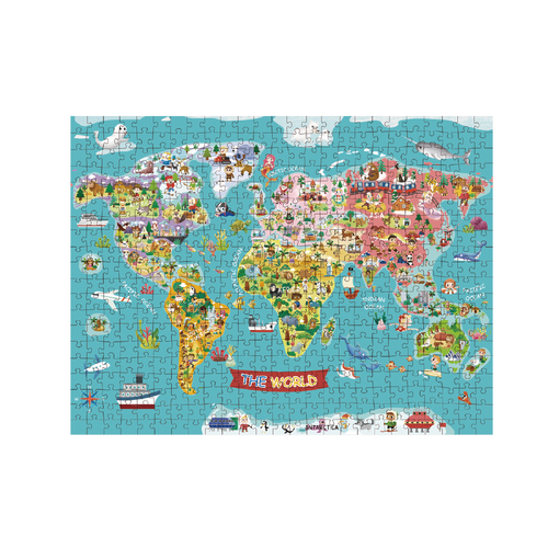 WORLD MAP JIGSAW PUZZLE 500 PCS