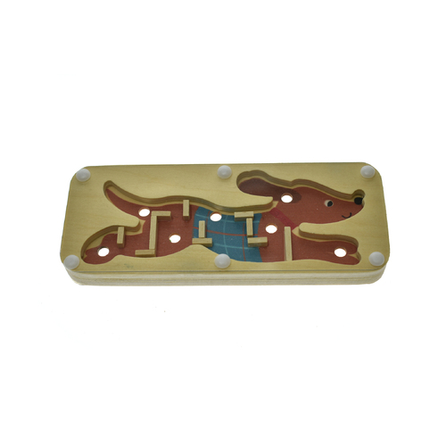 WOODEN JUNGLE ANIMAL LABYRINTH CAT & DOG