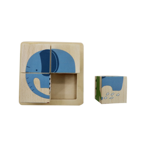 WOODEN BLOCK PUZZLE JUNGLE ANIMAL