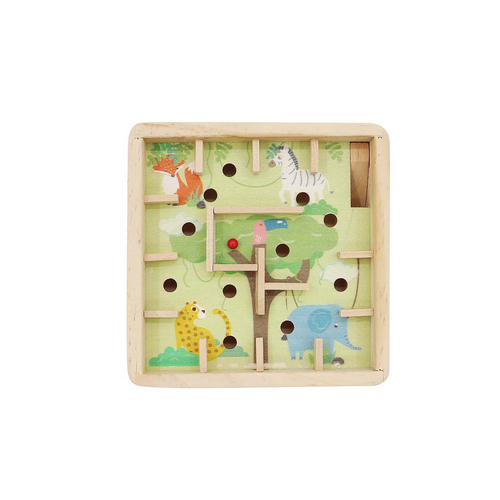 WOODEN JUNGLE ANIMAL LABYRINTH