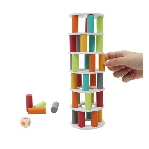 WOODEN PISA TOWER BALANCING GAME