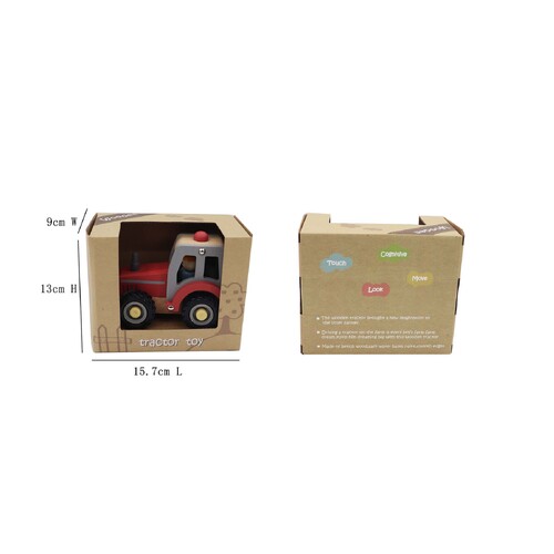 CALM & BREEZY TRACTOR WITH RUBBER WHEELS BLUE