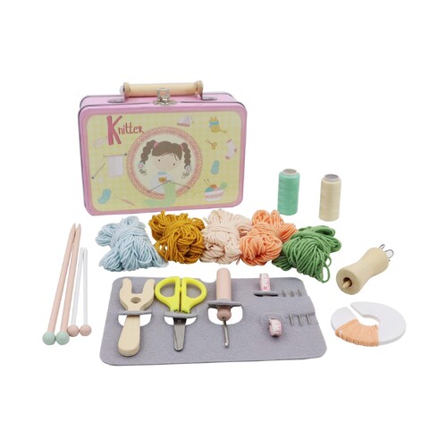 CALM & BREEZY KNITTING KIT IN TIN CASE CRAFT KIT
