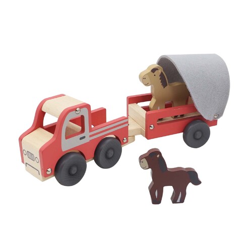 WOODEN TRUCK WITH HORSE FLOAT