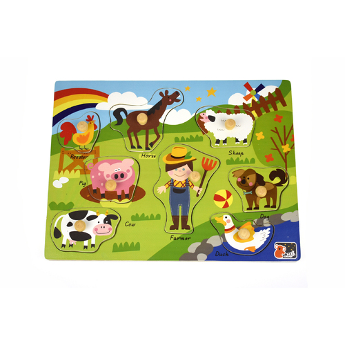 2IN1 FARM ANIMAL PEG PUZZLE