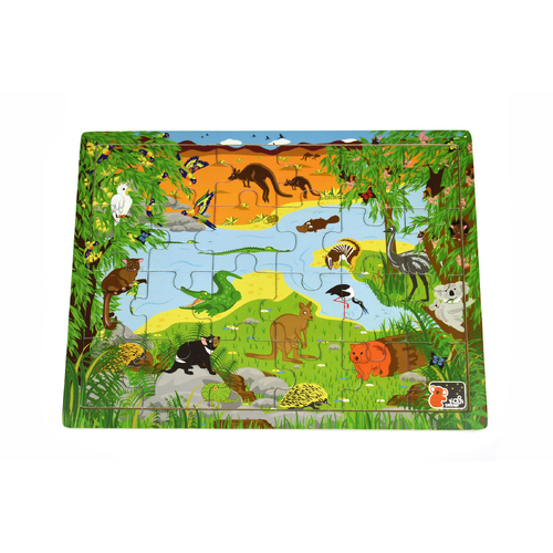 AUSTRALIAN ANIMAL AND NAMES JIGSAW PUZZLE 24PCS