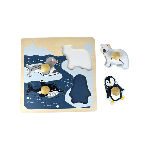 POLAR ANIMAL LARGE PEG PUZZLE