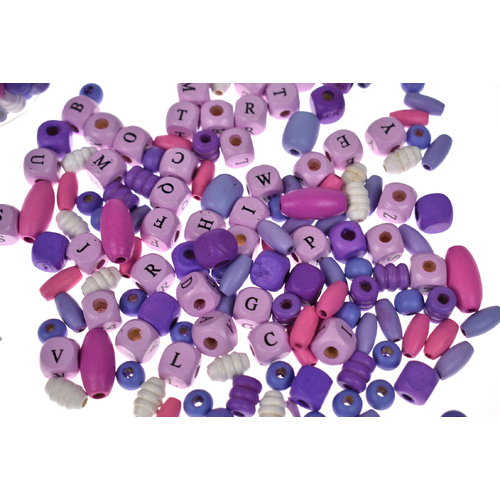 YUM YUM PURPLE PLUM CRAZY ALPHABET BEAD CRAFT KIT