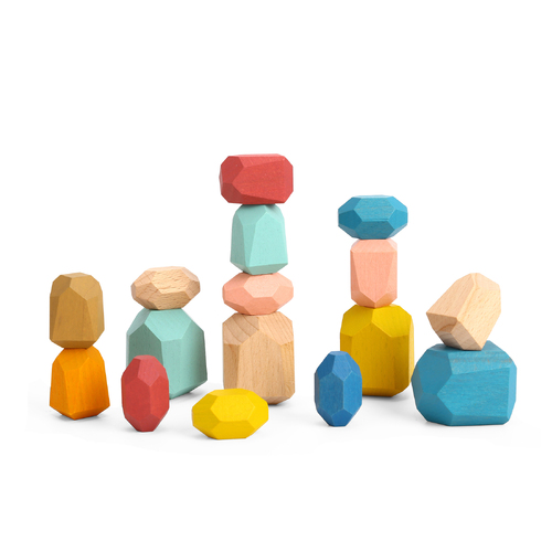 WOODEN STACKING STONES